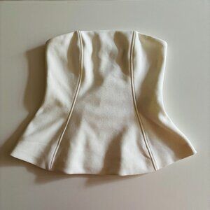 NWT Zara White Corset Top - Size XS